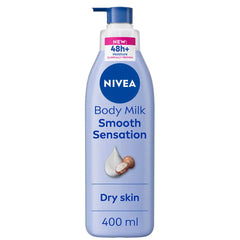 NIVEA Body Lotion for Dry Skin, Smooth Sensation, 48H Moisture, 400ml