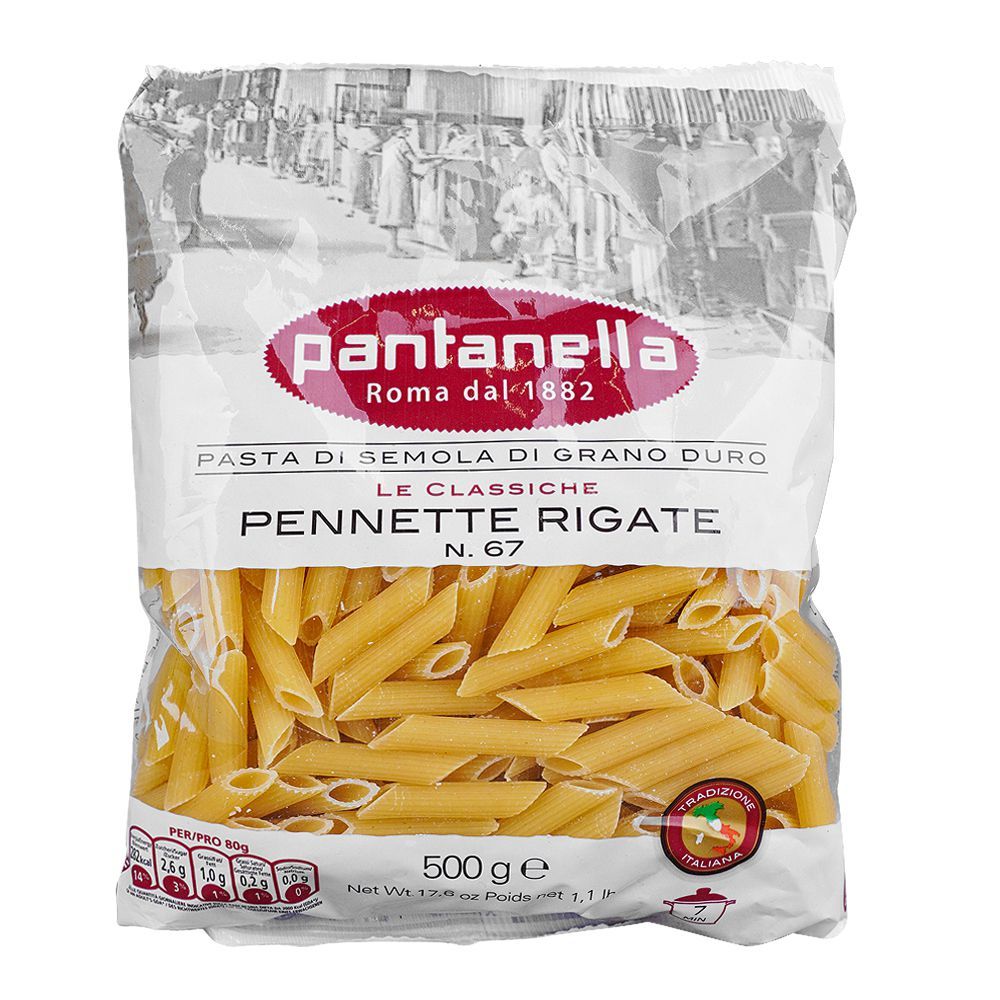 Pantanella Le Classiche Pasta, Pennette Rigate No. 67, 500g
