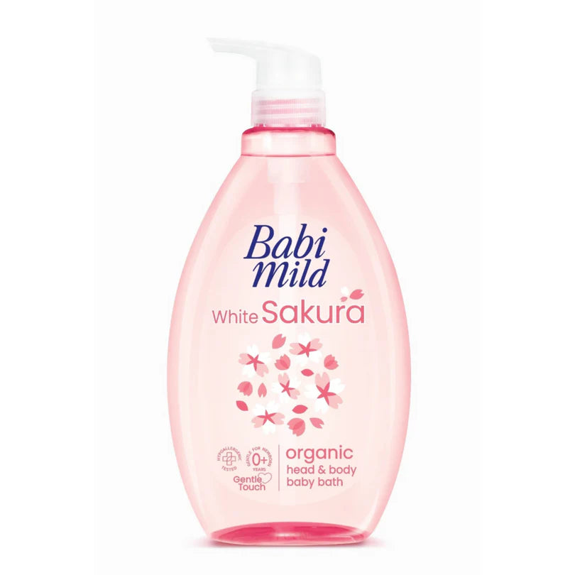 Baby Mild White Sakura Organic Head & Body Baby Bath 800 ml