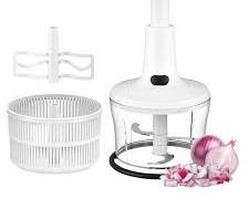 The product featured on the packaging is the Multi-Function Manual Press Chopper